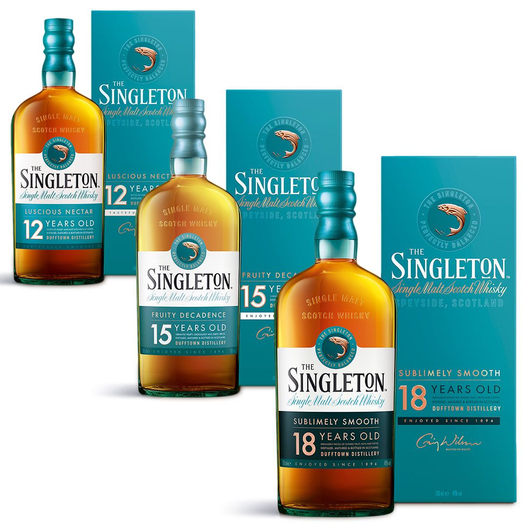 The Singleton Of Dufftown 12, 15 & 18 Year Old Single Malt Scotch Whisky 3x70cl