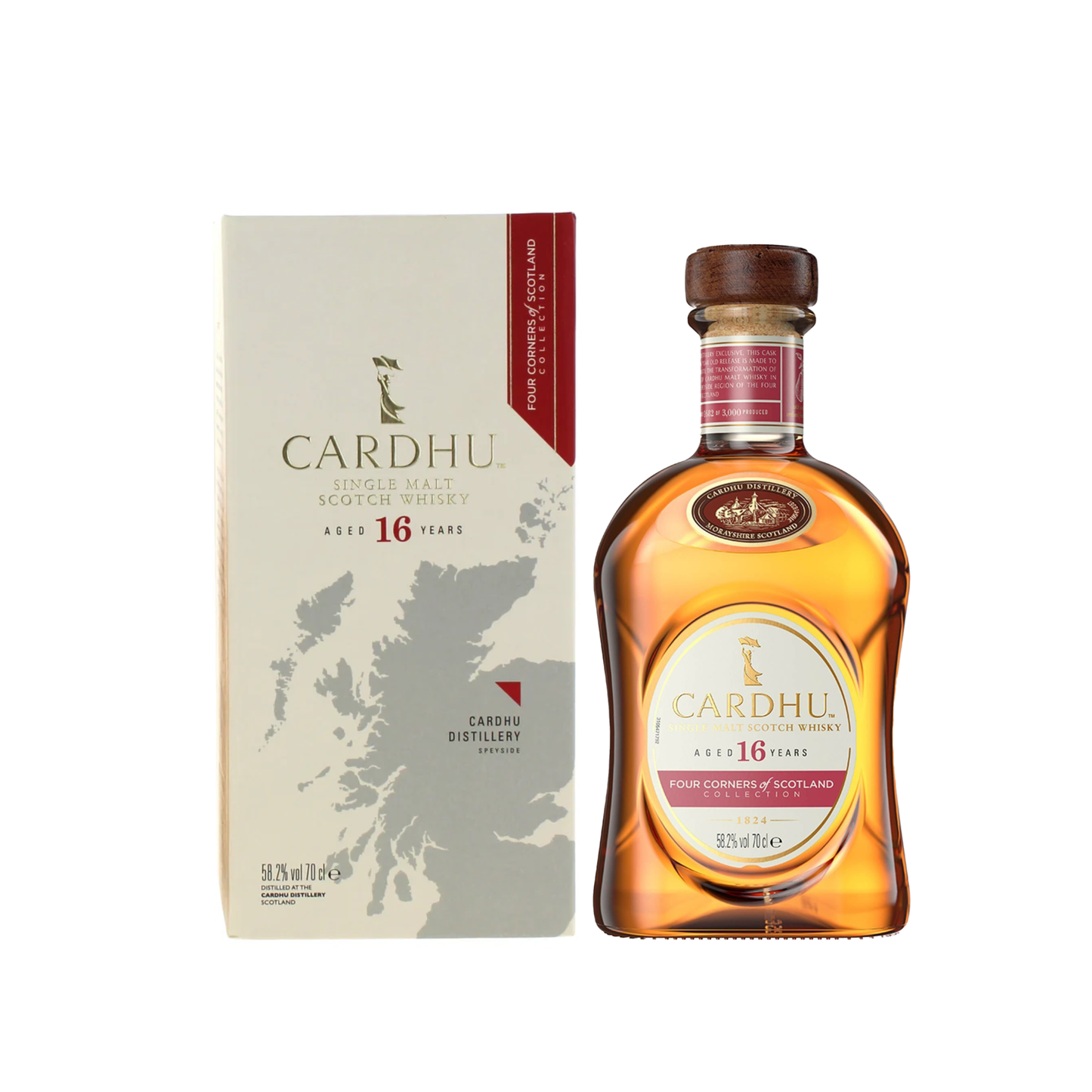 Cardhu 16 Year Old Single Malt Scotch Whisky, The Four Corners of Scotland Collection, 70cl